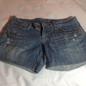 Custom Star Studded Vanity Denim Shorts Sz 28